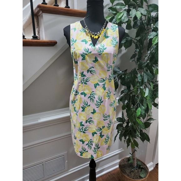 Cynthia Rowley Multicolor Cotton Sleeveless V-Neck Knee Length Dress Size 6 - Picture 10 of 10